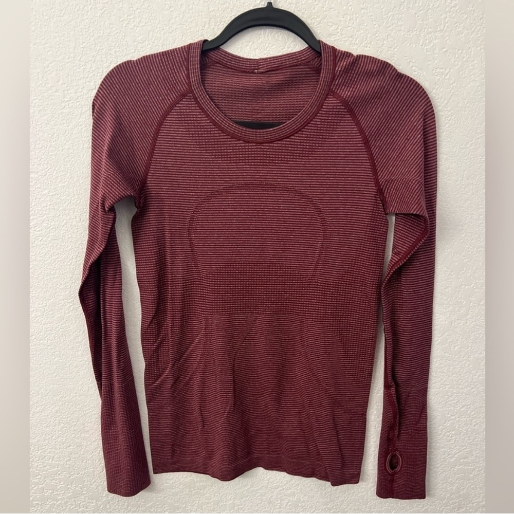 Lululemon swiftly tech heathered long sleeve shirt size 6